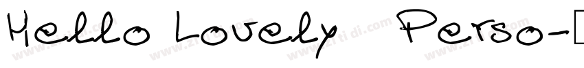 Hello Lovely   Perso字体转换